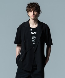 glamb リバーシブルジャケット ユニセックス オーバーサイズ マルチカラー glamb セットアップ Half Sleeves Double JKT / ハーフスリーブ