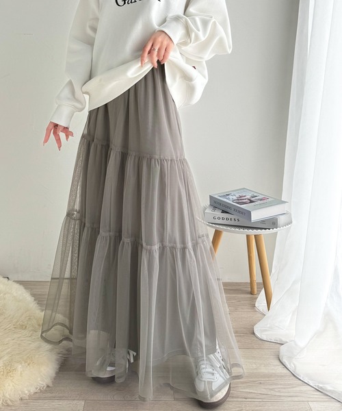classicalelf スカート 夏の必需品！ふわっと愛らしく。チュール
