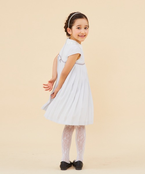 CHOPINプリーツワンピース100と130　エナメル靴　セット価格 CHOPIN ワンピース プリーツ切り替えワンピース キッズ 子供服