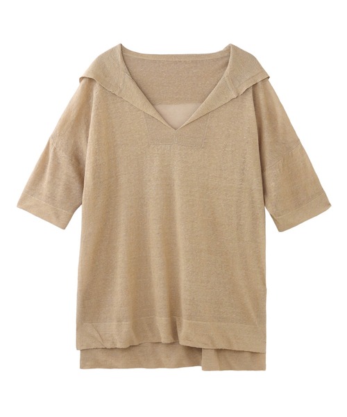 LA MARINE FRANCAISE アンゴラ60%混 ニット　ベージュ LA MARINE FRANCAISE アンゴラ60%混 ニット ベージュ LA MARINE
