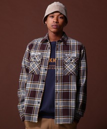 シャツ COTTON CHECK EMBROIDERY SHIRT / コットン チェック エンブロイデリー シャツ / AVIREX / アヴィレッ｜ZOZOTOWN Yahoo!店