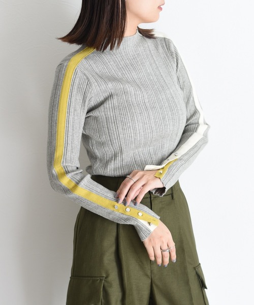 Eimee Law ニット セーター 配色ラインランダムリブニット レディース  