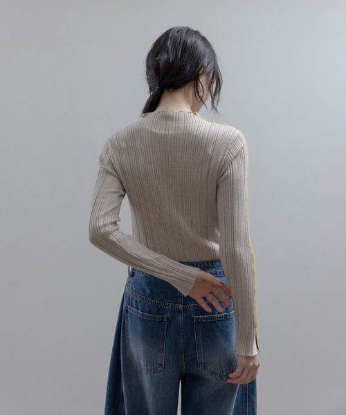 Eimee Law（エイミーロウ） タートルネック ニット セーター 配色