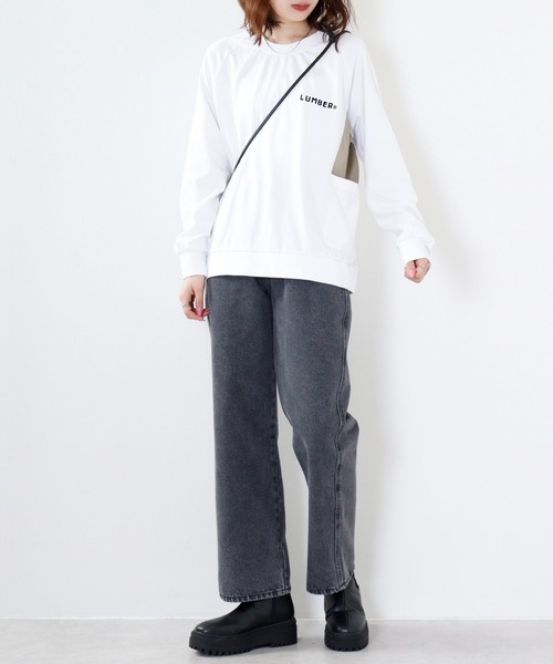 LUMBER tシャツ スイッチングポケット長袖Tシャツ メンズ レディース