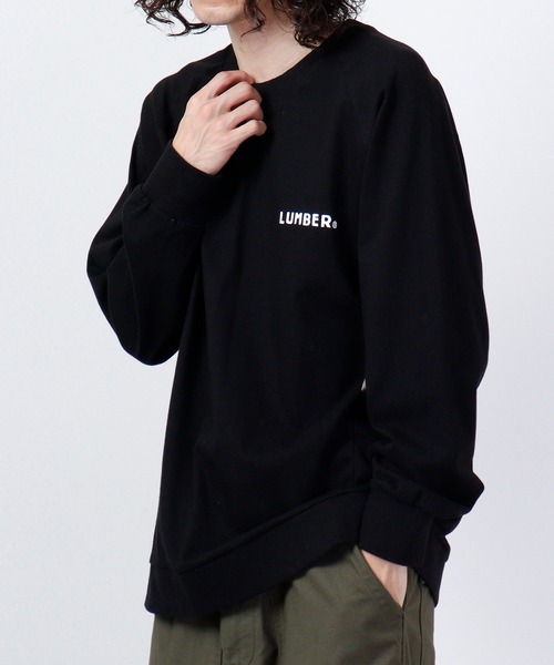 LUMBER tシャツ スイッチングポケット長袖Tシャツ メンズ レディース