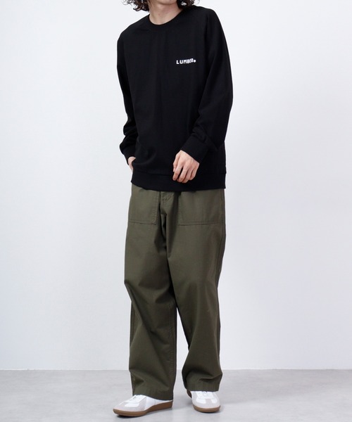 LUMBER tシャツ スイッチングポケット長袖Tシャツ メンズ レディース