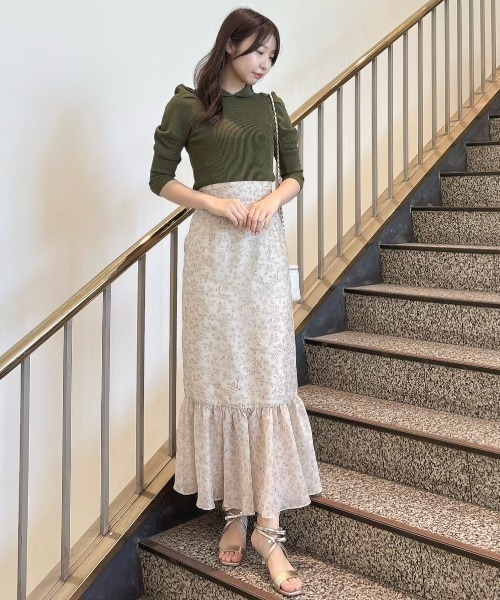 ME COUTURE ポワンティエフルールスカート me&me couture スカート ポワンティエフルールスカート
