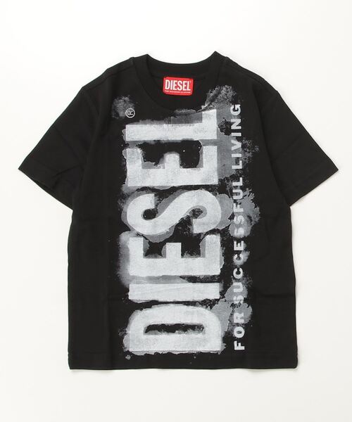DIESEL　KID　タイダイ柄ロゴTシャツ　ブルー/ブラック　8Y　正規品 ディーゼル DIESEL DIESEL(ディーゼル)Kids & Junior ブランド
