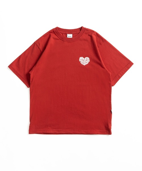 evisu ハートプリント Tシャツ 鶴と藤の花大黒ボーイフレンドTシャツ – EVISU