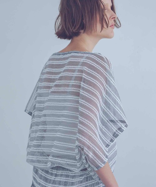 ブラウス シャツ sheer mesh border butterfly blouse(シアーメッシュボーダバタフライブラウス) レディース DRESSLAVE ブラウス シャツ sheer mesh border butterfly blouse