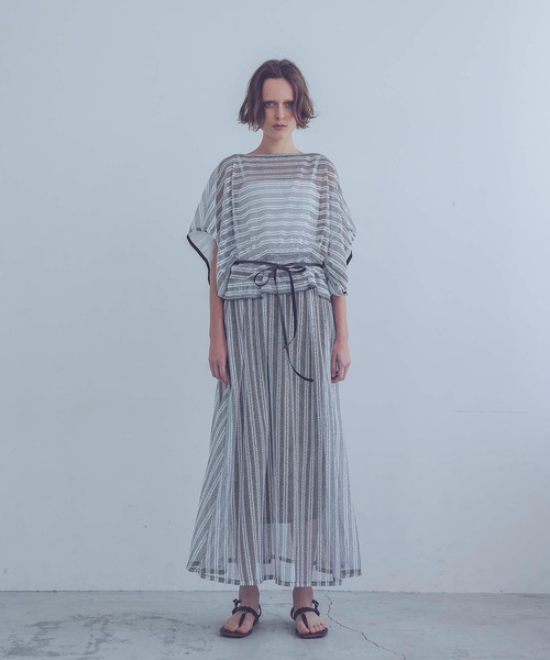 ブラウス シャツ sheer mesh border butterfly blouse(シアーメッシュボーダバタフライブラウス) レディース DRESSLAVE ブラウス シャツ sheer mesh border butterfly blouse