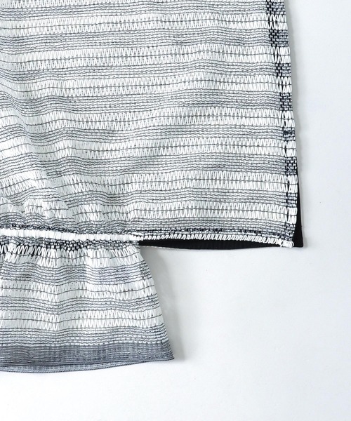 DRESSLAVE ブラウス シャツ sheer mesh border butterfly blouse