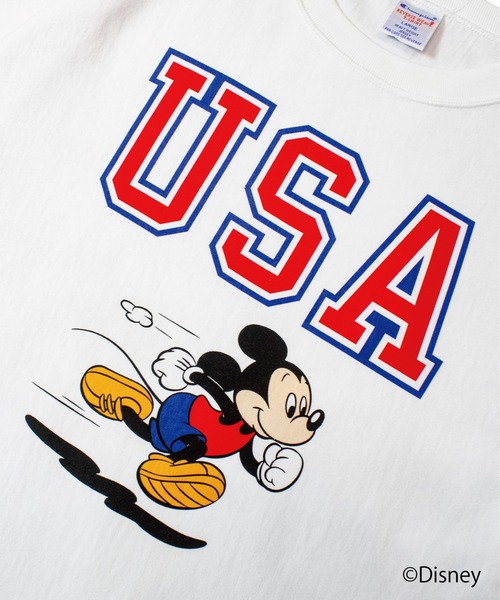 ミッキー　Champion REVERSE WEAVE Tシャツ Champion チャンピオン リバースウィーブ Tシャツ ミッキー