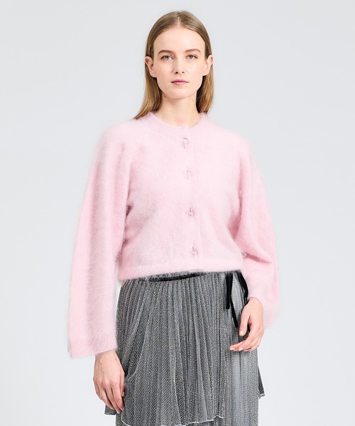 エストネーション ESTNATION 24AW  ピュアファーカシミヤ カーディガン F 茶 /MI ■OS レディース ESTNATION ニット セーター / ピュアファーカシミヤ