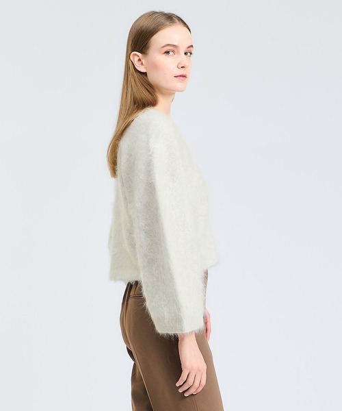 エストネーション ESTNATION 24AW  ピュアファーカシミヤ カーディガン F 茶 /MI ■OS レディース ESTNATION / ピュアファーカシミヤ カーディガン｜ESTNATION