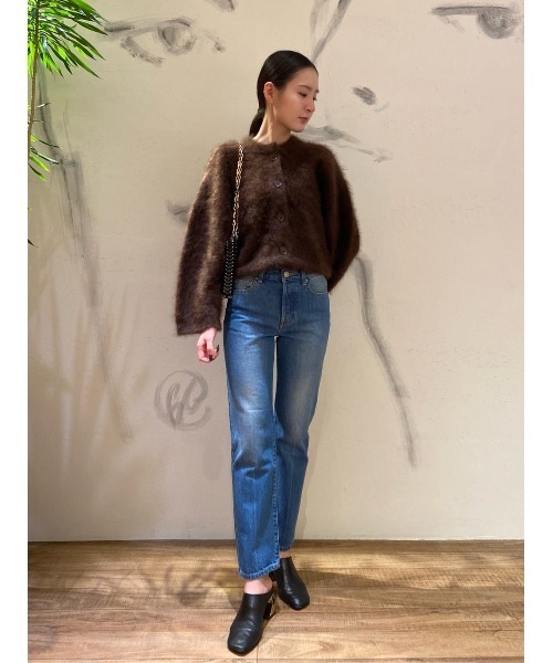 エストネーション ESTNATION 24AW  ピュアファーカシミヤ カーディガン F 茶 /MI ■OS レディース ESTNATION / ピュアファーカシミヤ カーディガン｜ESTNATION
