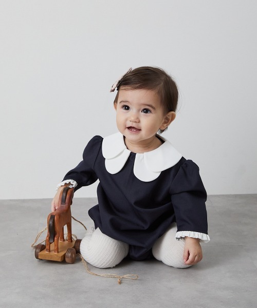 riziere ベビー服 ロンパース 「リンクコーデ」ダブルカラー