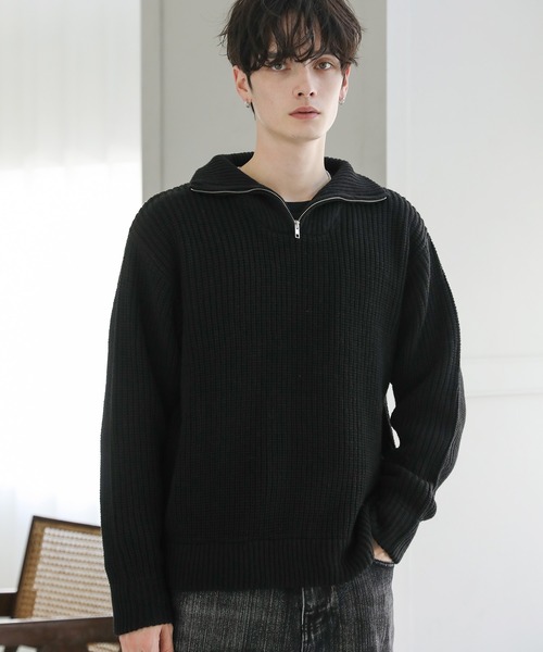 BRILL カシミミネックポイントプルオーバーニット　黒 BRILL｜ブリルのプルオーバー（ニット）通販｜ELLE SHOP (エル・ショップ)