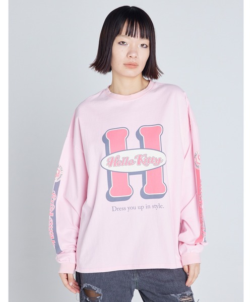 tシャツ 「HELLO KITTY x little sunny bite」 long tee レディース メンズ