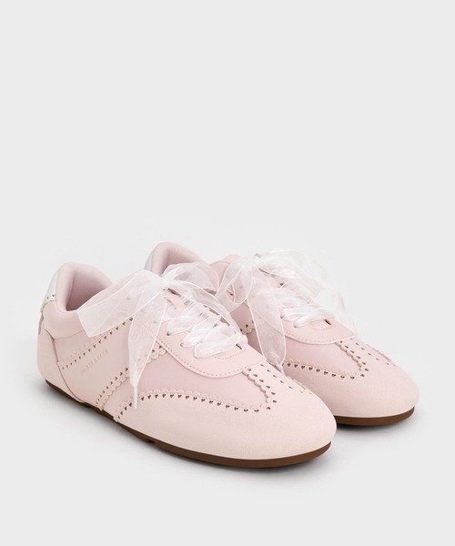 CHARLES ＆ KEITH スニーカー ハート シアーレーススニーカー