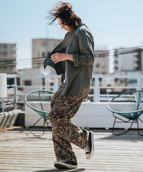 CAMBIO パンツ mp13116-Botanical Gobelin Wide Straight Pants