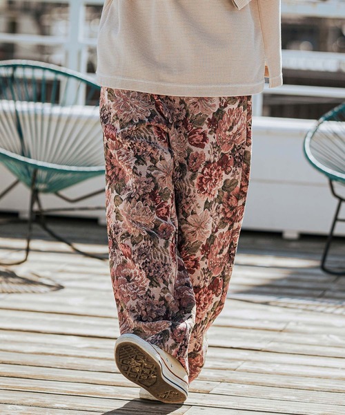 CAMBIO パンツ mp13116-Botanical Gobelin Wide Straight Pants
