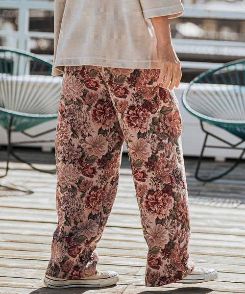 CAMBIO パンツ mp13116-Botanical Gobelin Wide Straight Pants