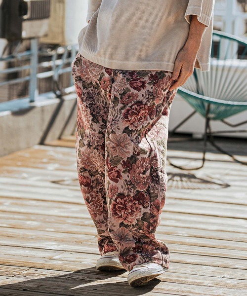 CAMBIO（カンビオ） パンツ mp13116-Botanical Gobelin Wide Straight