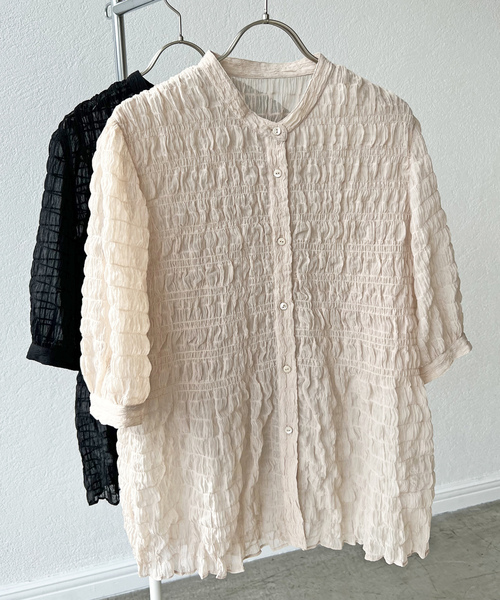 Spick＆Span 「Spick & Span」 7分袖ブラウス FREE ベージュ