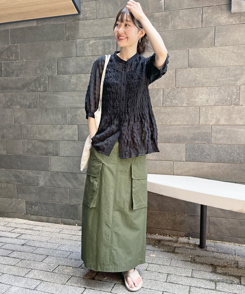 「Spick & Span」 7分袖ブラウス FREE ベージュ レディース Spick＆Span 「Spick & Span」 7分袖ブラウス FREE ベージュ