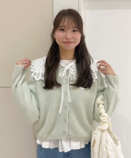 ノベルティ付き☆ Gypsohila ブロッサムカーディガン お花 ニット TSUHARU by Samansa Mos2（ツハルバイサマンサモスモス）の「かぎ針