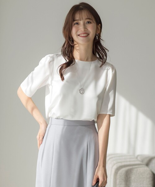 ANY SIS（エニィスィス） tシャツ 「洗える」サテン プルオーバー