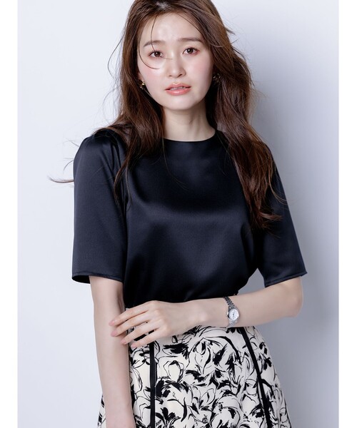 ANY SIS（エニィスィス） tシャツ 「洗える」サテン プルオーバー