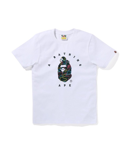 A BATHING APE（アベイシングエイプ） tシャツ NEON CAMO MILO ON APE