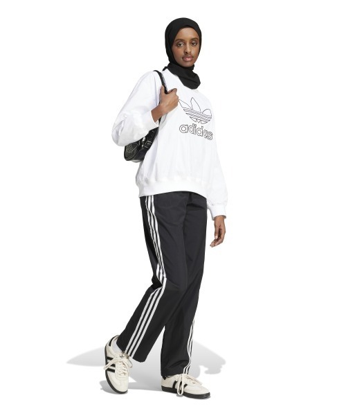 トレーナー スウェット adidas Originals ADICOLOR WOVEN NYLON OUTLINE TREFOIL CREW（アディダ adidas トレーナー スウェット Originals ADICOLOR WOVEN NYLON