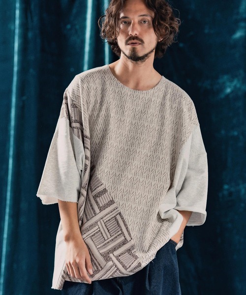 ANGENEHM（アンゲネーム） tシャツ mt9527-Geometric jacquard fabric
