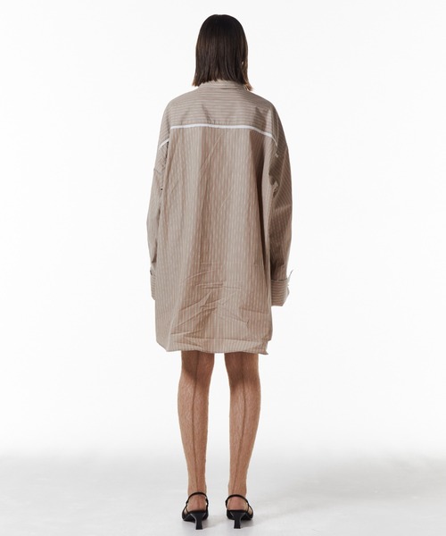 ジョゼムーンサテンストライプシャツ　JOSE MOON JOSE MOON ブラウス シャツ JOSEMOON STRIPE SHIRT/ジョゼムーン