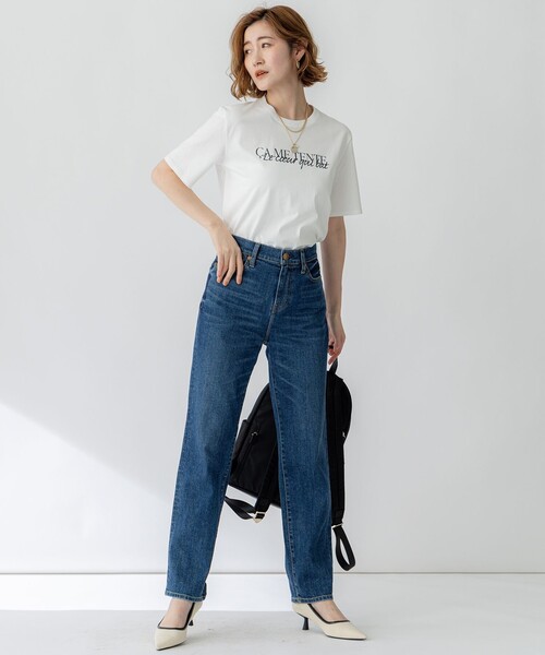 23区 tシャツ 「洗える」CA ME TENTE ロゴ TEE レディース