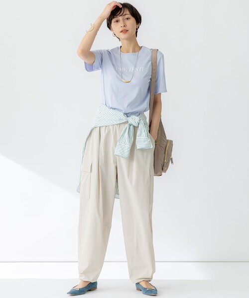 tシャツ 「洗える」CA ME TENTE ロゴ TEE レディース 23区 tシャツ 「洗える」CA ME TENTE ロゴ TEE レディース