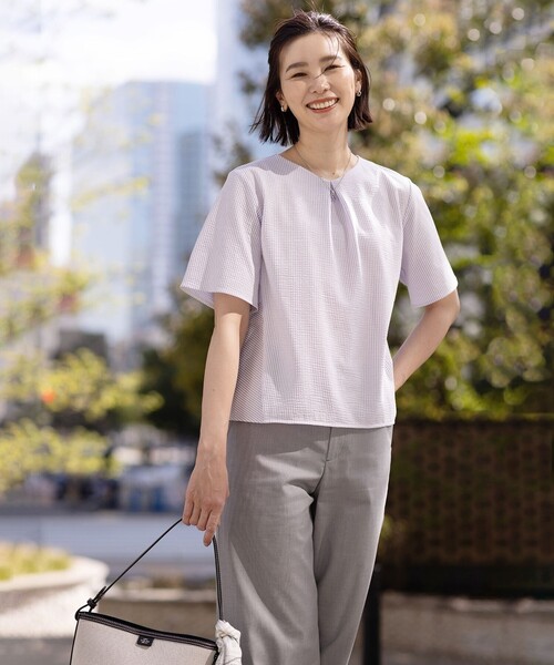 tシャツ 「洗える・抗菌防臭・吸水速乾」サッカージャージー ペプラム カットソー レディース tシャツ 「洗える・抗菌防臭・吸水速乾」サッカージャージー
