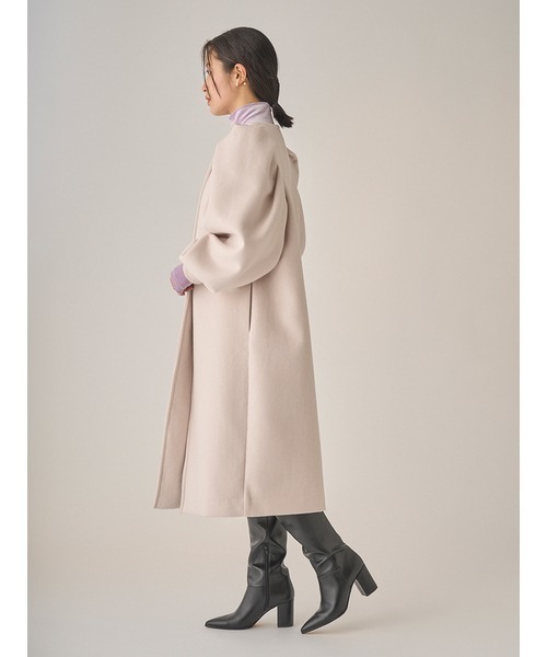 セルフォード ノーカラーコート ピンク 36サイズ CELFORD（セルフォード） ノーカラーコート 36 ライトピンク