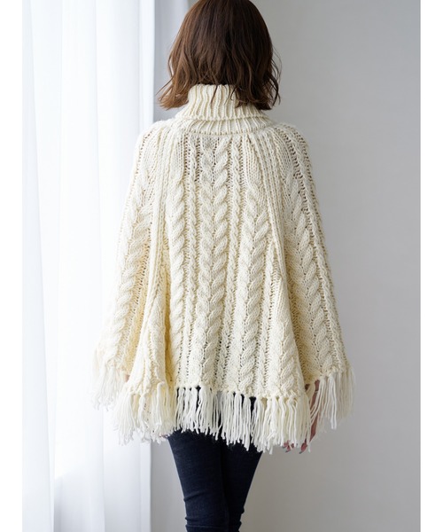 emiriawiz（エミリアウィズ） ニットポンチョ FREE グレー レディース