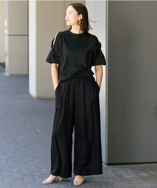 VERMEIL par iena パンツ トリアセリネン リラックスパンツ