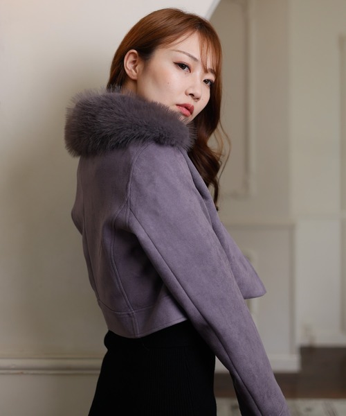 「LIPSERVICE」 ライダースジャケット S モカ レディース_画像3