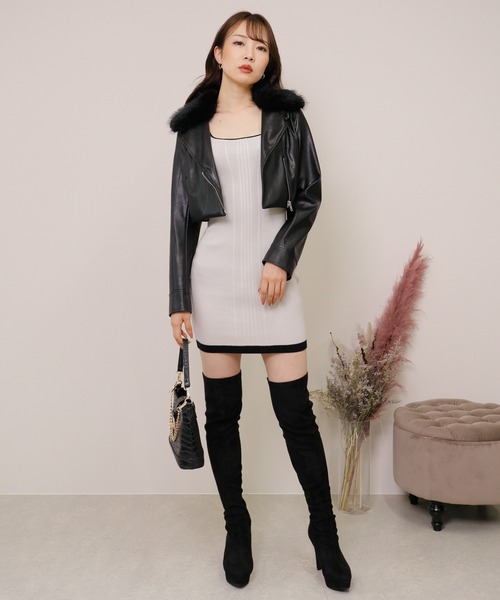 「LIPSERVICE」 ライダースジャケット S モカ レディース_画像9