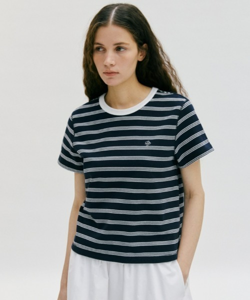 tシャツ dp logo stripe t-shirt レディース
