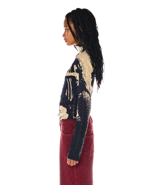 BEEDEN ニット セーター FACE PRINT KNIT レディース : ZOZOTOWN Yahoo