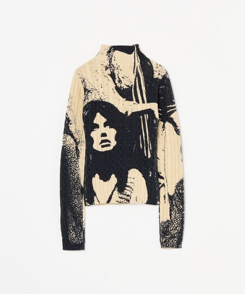 Beeden ニット セーター FACE PRINT KNIT レディース BEEDEN ニット セーター FACE PRINT KNIT レディース : ZOZOTOWN Yahoo