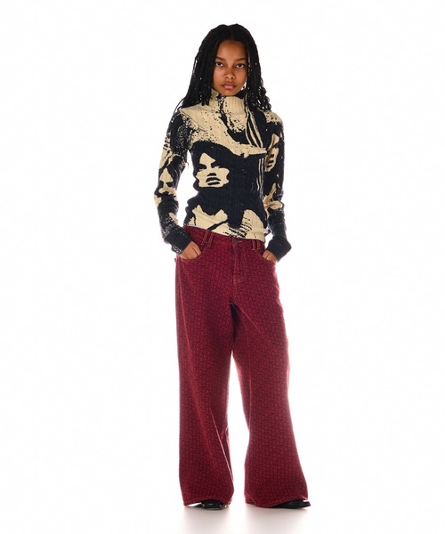 BEEDEN ニット セーター FACE PRINT KNIT レディース : ZOZOTOWN Yahoo