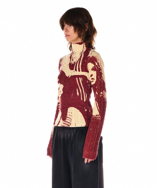 BEEDEN ニット セーター FACE PRINT KNIT レディース : ZOZOTOWN Yahoo